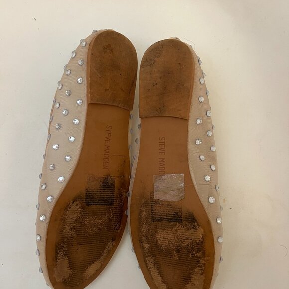 Steve Madden Women's Viv Rhinestone-Embellished Mesh Ballet Flats (9.5) - Picture 2 of 2